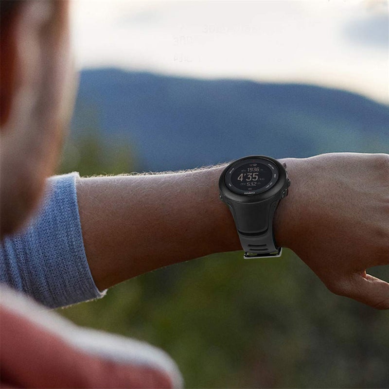 Picowe Watch Band Strap, All Black Replacement Strap Compatible with Suunto Ambit 1/2/2S/2R/3 Sport/3 Run/3 Peak (With Screws) - Image 4